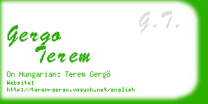 gergo terem business card